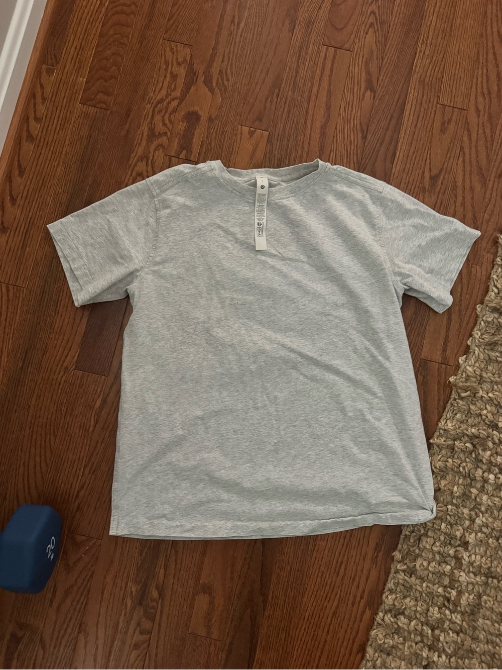 Lululemon All Yours Organic Cotton Crewneck T-Shirt Core Heather Gray Small